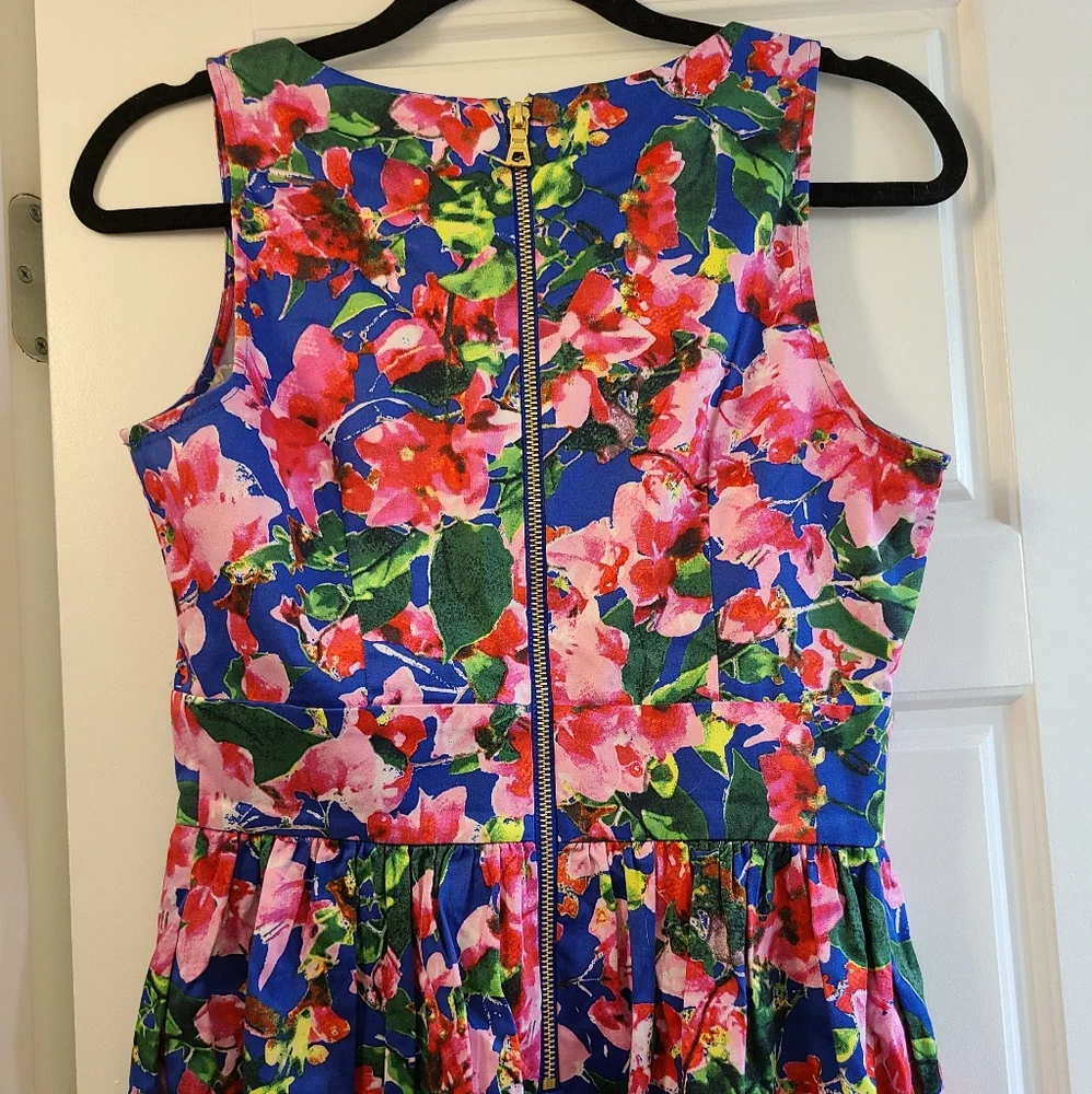 Milly for design Nation floral v neck fit n flare dress